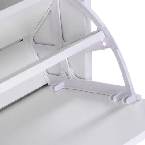 HOMCOM Armoire à Chaussures Meuble à Chaussures Dim. 60L X 24l X 80H Cm 2 Portes Abattantes Blanc - Blanc 5 HOMCOM Armoire à Chaussures Meuble à Chaussures Dim. 60L X 24l X 80H Cm 2 Portes Abattantes Blanc - Blanc – Image 3