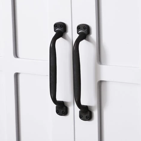 HOMCOM Armoire Haute Murale De Salle De Bain Ou WC Placard 2 Portes 2 étagères Niche Dim. 60L X 20l X 58H Cm MDF Panneaux Particules Blanc - Blanc 7 HOMCOM Armoire Haute Murale De Salle De Bain Ou WC Placard 2 Portes 2 étagères Niche Dim. 60L X 20l X 58H Cm MDF Panneaux Particules Blanc - Blanc – Image 5