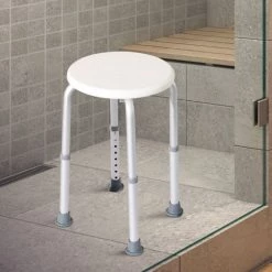 HOMCOM Tabouret De Douche Réglable En Hauteur Siège De Douche Ergonomique Pieds Antidérapants Charge Max. 136 Kg Alu HDPE Blanc 10 HOMCOM Tabouret De Douche Réglable En Hauteur Siège De Douche Ergonomique Pieds Antidérapants Charge Max. 136 Kg Alu HDPE Blanc -France HOMCOM Soldes 2022 11741048 4