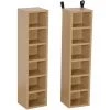 HOMCOM Lot De 2 étagères Colonnes Armoire De Rangement CD-DVD 6 + 6 Compartiments Dim. 21L X 19l X 88H Cm Capacité Max. 204 CD Coloris Hêtre - Beige 2 HOMCOM Lot De 2 étagères Colonnes Armoire De Rangement CD-DVD 6 + 6 Compartiments Dim. 21L X 19l X 88H Cm Capacité Max. 204 CD Coloris Hêtre - Beige -France HOMCOM Soldes 2022 11952798 1