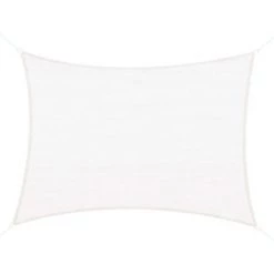 HOMCOM Voile D'ombrage Rectangulaire 4 X 6 M Toile Solaire Taud De Soleil Crème