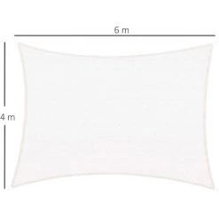 HOMCOM Voile D'ombrage Rectangulaire 4 X 6 M Toile Solaire Taud De Soleil Crème 9 HOMCOM Voile D'ombrage Rectangulaire 4 X 6 M Toile Solaire Taud De Soleil Crème -France HOMCOM Soldes 2022 12169115 3