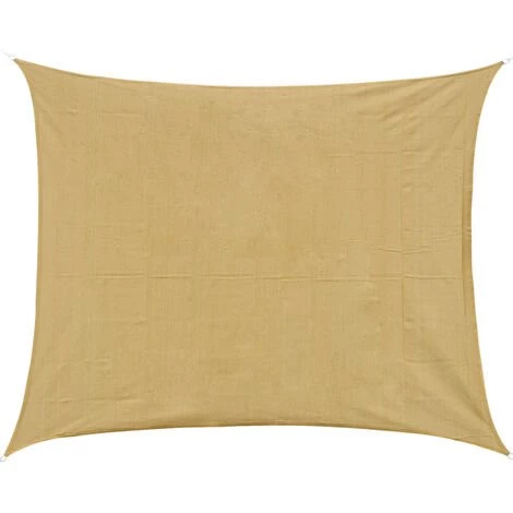 HOMCOM Voile D'ombrage Rectangulaire 4x6m Toile Solaire Taud De Soleil Sable - Jaune 3 HOMCOM Voile D'ombrage Rectangulaire 4x6m Toile Solaire Taud De Soleil Sable - Jaune
