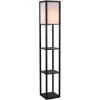HOMCOM Lampadaire étagère Lampe étagère 26L X 26l X 160H Cm 3 étagères 4 Niveaux MDF Noir - Noir