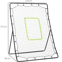 HOMCOM Filet De Rebond De Football 123L X 90l X 174H Cm Cible Et Sardines De Fixation Fournies Noir Vert - Noir 9 HOMCOM Filet De Rebond De Football 123L X 90l X 174H Cm Cible Et Sardines De Fixation Fournies Noir Vert - Noir -France HOMCOM Soldes 2022 13602387 3