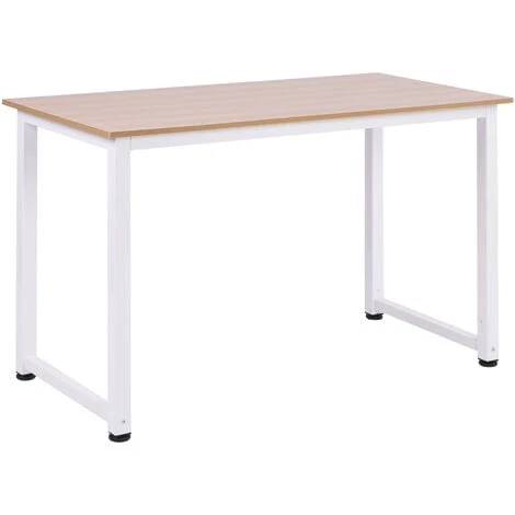 HOMCOM Table D'ordinateur 120L X 60l X 76H Cm Chêne Et Noir Multifonction Grand Plateau Cadre Robuste En Métal 3 HOMCOM Table D'ordinateur 120L X 60l X 76H Cm Chêne Et Noir Multifonction Grand Plateau Cadre Robuste En Métal