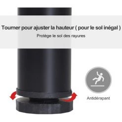 HOMCOM Table à Manger Style Contemporain 4 Personnes Dim. 120L X 60l X 76H Cm Panneaux Particules Acier Inoxydable Noir - Noir 11 HOMCOM Table à Manger Style Contemporain 4 Personnes Dim. 120L X 60l X 76H Cm Panneaux Particules Acier Inoxydable Noir - Noir -France HOMCOM Soldes 2022 14470672 5