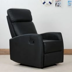 HOMCOM Fauteuil De Relaxation Inclinable 170° Avec Repose-pied Ajustable Revêtement Synthétique Noir 10 HOMCOM Fauteuil De Relaxation Inclinable 170° Avec Repose-pied Ajustable Revêtement Synthétique Noir -France HOMCOM Soldes 2022 14604623 4