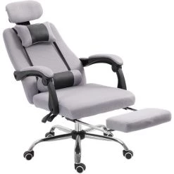 HOMCOM Fauteuil De Bureau Manager Grand Confort Repose-pied Tétière + Coussin Lombaires Intégrés Dossier Inclinable Revêtement Tissu Micro Perforé Gris Noir - Gris 8 HOMCOM Fauteuil De Bureau Manager Grand Confort Repose-pied Tétière + Coussin Lombaires Intégrés Dossier Inclinable Revêtement Tissu Micro Perforé Gris Noir - Gris -France HOMCOM Soldes 2022 14604711 2
