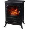 HOMCOM Cheminée électrique Poêle Style Rétro Thermostat 1000-2000 W Noir -France HOMCOM Soldes 2022 14982973 1