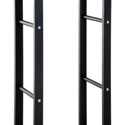 HOMCOM Etagère Porte Bois De Cheminée Porte-bûches Design Contemporain Charge Max. 100 Kg Dim. 40L X 25l X 100H Cm Métal Noir -France HOMCOM Soldes 2022 14982979 4