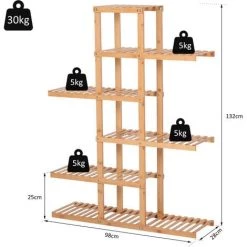 HOMCOM Etagère Salle De Bain Bambou Meuble De Rangement De Salle De Bain Design Cosy Naturel 6 Espaces De Rangement Dim. 98L X 28l X 132H Cm - Marron 9 HOMCOM Etagère Salle De Bain Bambou Meuble De Rangement De Salle De Bain Design Cosy Naturel 6 Espaces De Rangement Dim. 98L X 28l X 132H Cm - Marron -France HOMCOM Soldes 2022 15359584 3