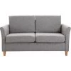 HOMCOM Canapé 2 Places Design Scandinave Dim. 141L X 65l X 78H Cm Pieds Bois Massif Tissu Lin Gris Clair Chiné - Gris -France HOMCOM Soldes 2022 15764513 1