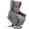 HOMCOM Fauteuil De Relaxation électrique Fauteuil Releveur Inclinable Avec Repose-pied Ajustable Lin Gris Chiné -France HOMCOM Soldes 2022 15874220 1
