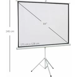 HOMCOM Écran De Projection Avec Support Trépied Réglable En Hauteur Home-cinéma Vidéo Projecteur Format 4:3 84 Pouces Blanc - Blanc 8 HOMCOM Écran De Projection Avec Support Trépied Réglable En Hauteur Home-cinéma Vidéo Projecteur Format 4:3 84 Pouces Blanc - Blanc -France HOMCOM Soldes 2022 16630698 3