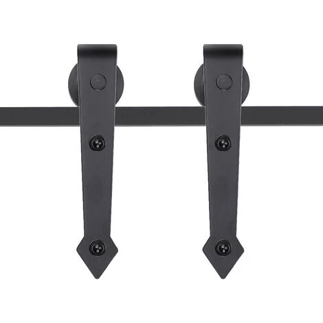 HOMCOM Kit De Porte Coulissante Système Galandage Pour Porte épaisseur 35-45 Mm Largeur Max. 1 M Charge Max. 100 Kg Acier Brun Foncé 5 HOMCOM Kit De Porte Coulissante Système Galandage Pour Porte épaisseur 35-45 Mm Largeur Max. 1 M Charge Max. 100 Kg Acier Brun Foncé – Image 4