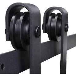 HOMCOM Kit De Porte Coulissante Système Galandage Pour Porte épaisseur 35-45 Mm Largeur Max. 1 M Charge Max. 100 Kg Acier Brun Foncé 10 HOMCOM Kit De Porte Coulissante Système Galandage Pour Porte épaisseur 35-45 Mm Largeur Max. 1 M Charge Max. 100 Kg Acier Brun Foncé -France HOMCOM Soldes 2022 17063406 5