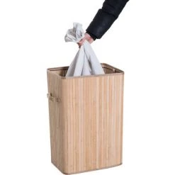 HOMCOM Panier à Linge Corbeille à Linge Bac à Linge Bambou Pliable Couvercle Sac Amovible 3 Poignées PU 40L X 30l X 60H Cm Beige 11 HOMCOM Panier à Linge Corbeille à Linge Bac à Linge Bambou Pliable Couvercle Sac Amovible 3 Poignées PU 40L X 30l X 60H Cm Beige -France HOMCOM Soldes 2022 17698788 5