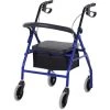 HOMCOM Déambulateur 4 Roues - Déambulateur Pliable Léger - Assise + Dossier Rembourré - Poignées Ergonomiques, Freins à Main - Panier Rangement - Métal Bleu - Bleu 1 HOMCOM Déambulateur 4 Roues - Déambulateur Pliable Léger - Assise + Dossier Rembourré - Poignées Ergonomiques, Freins à Main - Panier Rangement - Métal Bleu - Bleu -France HOMCOM Soldes 2022 18252857 1