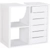 HOMCOM Meuble Salle De Bain Mural - Meuble Sous-vasque - Placard 1 Porte Avec étagère - Double Niche - Dim. 60L X 30l X 54H Cm - MDF Blanc 1 HOMCOM Meuble Salle De Bain Mural - Meuble Sous-vasque - Placard 1 Porte Avec étagère - Double Niche - Dim. 60L X 30l X 54H Cm - MDF Blanc -France HOMCOM Soldes 2022 18252907 1