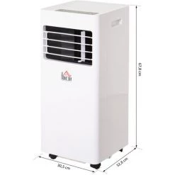 HOMCOM Déshumidificateur Climatiseur Ventilateur 3 En 1 Portable 7.000 BTU/h 765 W - Réfrigérant Naturel R290 - Télécommande - Débit D’air 360 M³/h - Blanc - Blanc 9 HOMCOM Déshumidificateur Climatiseur Ventilateur 3 En 1 Portable 7.000 BTU/h 765 W - Réfrigérant Naturel R290 - Télécommande - Débit D’air 360 M³/h - Blanc - Blanc -France HOMCOM Soldes 2022 18512463 3