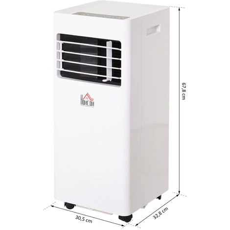 HOMCOM Déshumidificateur Climatiseur Ventilateur 3 En 1 Portable 7.000 BTU/h 765 W - Réfrigérant Naturel R290 - Télécommande - Débit D’air 360 M³/h - Blanc - Blanc 5 HOMCOM Déshumidificateur Climatiseur Ventilateur 3 En 1 Portable 7.000 BTU/h 765 W - Réfrigérant Naturel R290 - Télécommande - Débit D’air 360 M³/h - Blanc - Blanc – Image 3
