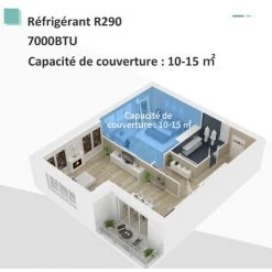 HOMCOM Déshumidificateur Climatiseur Ventilateur 3 En 1 Portable 7.000 BTU/h 765 W - Réfrigérant Naturel R290 - Télécommande - Débit D’air 360 M³/h - Blanc - Blanc 11 HOMCOM Déshumidificateur Climatiseur Ventilateur 3 En 1 Portable 7.000 BTU/h 765 W - Réfrigérant Naturel R290 - Télécommande - Débit D’air 360 M³/h - Blanc - Blanc -France HOMCOM Soldes 2022 18512463 5