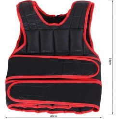 HOMCOM Gilet Lesté Réglable Veste Lestée 15 Kg Max. Poids Amovibles Entrainement Musculation Exercice Boxe Oxford Noir Rouge - Noir 9 HOMCOM Gilet Lesté Réglable Veste Lestée 15 Kg Max. Poids Amovibles Entrainement Musculation Exercice Boxe Oxford Noir Rouge - Noir -France HOMCOM Soldes 2022 18552437 3