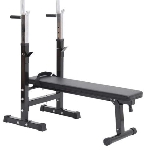 HOMCOM Banc De Musculation Fitness Pliable Entrainement Complet Dossier Réglable Poignées De Poussée Acier Renforcé Noir - Noir 3 HOMCOM Banc De Musculation Fitness Pliable Entrainement Complet Dossier Réglable Poignées De Poussée Acier Renforcé Noir - Noir