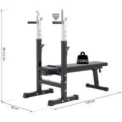 HOMCOM Banc De Musculation Fitness Pliable Entrainement Complet Dossier Réglable Poignées De Poussée Acier Renforcé Noir - Noir 9 HOMCOM Banc De Musculation Fitness Pliable Entrainement Complet Dossier Réglable Poignées De Poussée Acier Renforcé Noir - Noir -France HOMCOM Soldes 2022 18745599 3