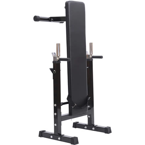 HOMCOM Banc De Musculation Fitness Pliable Entrainement Complet Dossier Réglable Poignées De Poussée Acier Renforcé Noir - Noir 6 HOMCOM Banc De Musculation Fitness Pliable Entrainement Complet Dossier Réglable Poignées De Poussée Acier Renforcé Noir - Noir – Image 4