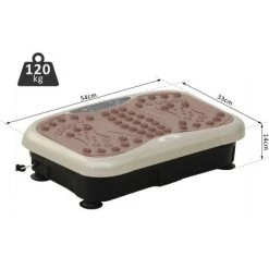 HOMCOM Plateforme Vibrante Oscillante 200 W écran LED Vitesse Réglable Port USB Télécommande Et Bandes De Résistance Inclus Marron Beige 9 HOMCOM Plateforme Vibrante Oscillante 200 W écran LED Vitesse Réglable Port USB Télécommande Et Bandes De Résistance Inclus Marron Beige -France HOMCOM Soldes 2022 18990504 3