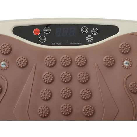 HOMCOM Plateforme Vibrante Oscillante 200 W écran LED Vitesse Réglable Port USB Télécommande Et Bandes De Résistance Inclus Marron Beige 7 HOMCOM Plateforme Vibrante Oscillante 200 W écran LED Vitesse Réglable Port USB Télécommande Et Bandes De Résistance Inclus Marron Beige – Image 5