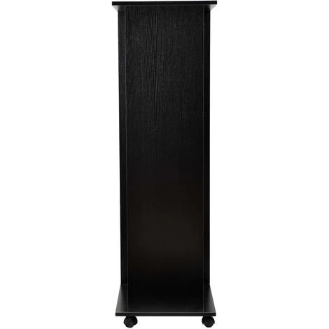 HOMCOM Armoire Penderie Meuble De Rangement En Panneau De Particule Mobile Avec 6 Roulettes Sans Porte 120x40x128cm Noir - Noir 6 HOMCOM Armoire Penderie Meuble De Rangement En Panneau De Particule Mobile Avec 6 Roulettes Sans Porte 120x40x128cm Noir - Noir – Image 4