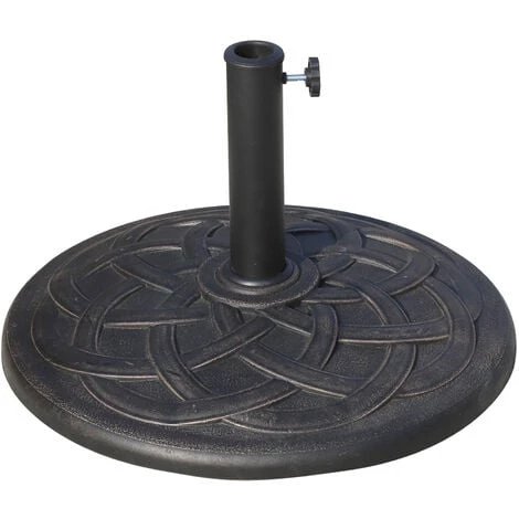 HOMCOM Pied De Parasol Base De Lestage De Parasol Rond Résine Imitation Fonte Motif Rosace Diamètre 57 Cm Poids Net 19 Kg 3 HOMCOM Pied De Parasol Base De Lestage De Parasol Rond Résine Imitation Fonte Motif Rosace Diamètre 57 Cm Poids Net 19 Kg