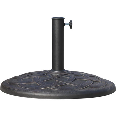 HOMCOM Pied De Parasol Base De Lestage De Parasol Rond Résine Imitation Fonte Motif Rosace Diamètre 57 Cm Poids Net 19 Kg 5 HOMCOM Pied De Parasol Base De Lestage De Parasol Rond Résine Imitation Fonte Motif Rosace Diamètre 57 Cm Poids Net 19 Kg – Image 3