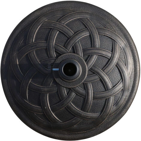 HOMCOM Pied De Parasol Base De Lestage De Parasol Rond Résine Imitation Fonte Motif Rosace Diamètre 57 Cm Poids Net 19 Kg 6 HOMCOM Pied De Parasol Base De Lestage De Parasol Rond Résine Imitation Fonte Motif Rosace Diamètre 57 Cm Poids Net 19 Kg – Image 4