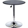 HOMCOM Table De Bar Table Bistro Chic Style Contemporain Table Ronde Hauteur Réglable 67-93 Cm Ø 63 Cm Plateau Pivotant 360° Métal Chromé PVC Noir - Noir -France HOMCOM Soldes 2022 19842650 1