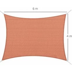 HOMCOM Voile D'ombrage Rectangulaire 4 X 6 M Toile Solaire Taud De Soleil Brique Terracotta 9 HOMCOM Voile D'ombrage Rectangulaire 4 X 6 M Toile Solaire Taud De Soleil Brique Terracotta -France HOMCOM Soldes 2022 19842656 3