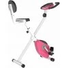 HOMCOM Vélo D'appartement Pliable 8 Niveaux De Résistance Magnétique Selle Réglable Dossier écran LCD Multifonction Capteur Fréquence Cardiaque Rose - Rose