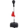 HOMCOM Punching Ball Sur Pied Réglable En Hauteur 136-154 Cm Avec Gants Et Base De Lestage à Ventouses Noir -France HOMCOM Soldes 2022 19950426 1