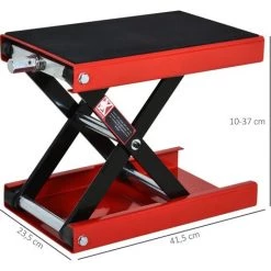 HOMCOM Lève Moto Béquille D'atelier Stand Moto Tout-terrain Moto Cross Supermotard Hauteur Réglable Acier Rouge Et Noir - Rouge 9 HOMCOM Lève Moto Béquille D'atelier Stand Moto Tout-terrain Moto Cross Supermotard Hauteur Réglable Acier Rouge Et Noir - Rouge -France HOMCOM Soldes 2022 19950429 3