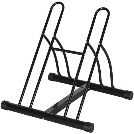 HOMCOM Râtelier 2 Vélos Modulable Dim. 54L X 60l X 57H Cm Acier époxy Noir - Noir 3 HOMCOM Râtelier 2 Vélos Modulable Dim. 54L X 60l X 57H Cm Acier époxy Noir - Noir