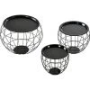 HOMCOM Lot De 3 Tables Basses Gigognes Tables D'appoint Rondes Encastrables Style Néo-rétro Métal Noir - Noir -France HOMCOM Soldes 2022 20623766 1