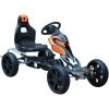 HOMCOM Kart à Pédales Go-Kart Enfants 122L X 60l X 70H Cm Ø Roues 29 Cm Siège Ergonomique Orange Noir