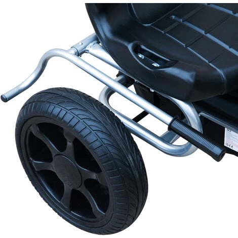 HOMCOM Kart à Pédales Go-Kart Enfants 122L X 60l X 70H Cm Ø Roues 29 Cm Siège Ergonomique Orange Noir 6 HOMCOM Kart à Pédales Go-Kart Enfants 122L X 60l X 70H Cm Ø Roues 29 Cm Siège Ergonomique Orange Noir – Image 4