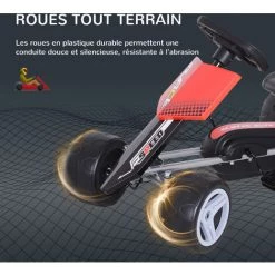 HOMCOM Kart à Pédales Go Kart Formule 1 Racing Noir Rouge 10 HOMCOM Kart à Pédales Go Kart Formule 1 Racing Noir Rouge -France HOMCOM Soldes 2022 21630327 4