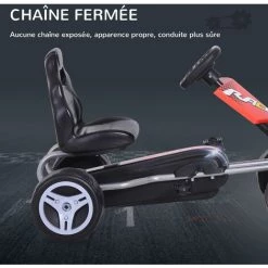 HOMCOM Kart à Pédales Go Kart Formule 1 Racing Noir Rouge 11 HOMCOM Kart à Pédales Go Kart Formule 1 Racing Noir Rouge -France HOMCOM Soldes 2022 21630327 5