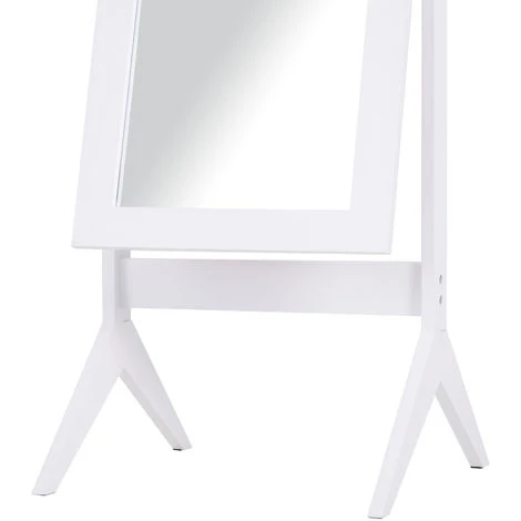 HOMCOM Miroir à Pied Inclinaison Réglable Dim. 47L X 46l X 148H Cm MDF Blanc - Blanc 7 HOMCOM Miroir à Pied Inclinaison Réglable Dim. 47L X 46l X 148H Cm MDF Blanc - Blanc – Image 5