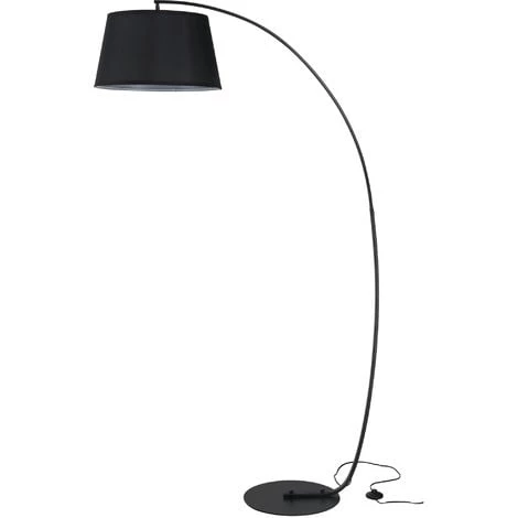 HOMCOM Lampe Lampadaire à Arc Salon Courbée - Lampe Arceau Moderne En Métal - Lampadaire Sur Pied Métal Lin Noir - Noir 2 HOMCOM Lampe Lampadaire à Arc Salon Courbée - Lampe Arceau Moderne En Métal - Lampadaire Sur Pied Métal Lin Noir - Noir